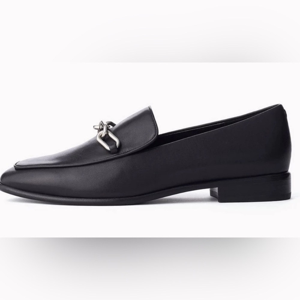 rag & bone NWB Aslen Loafers Size 39 US size 9 In Solid Black With Silver Bit